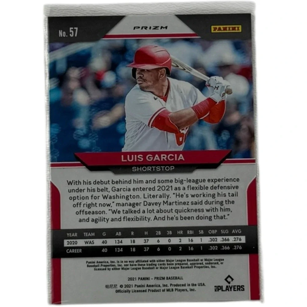 Luis‎ Garcia 2021 Panini Prizm Purple Prizm RC #57